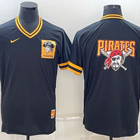 Men's Pittsburgh Pirates Black Authentic Replica Jersey1