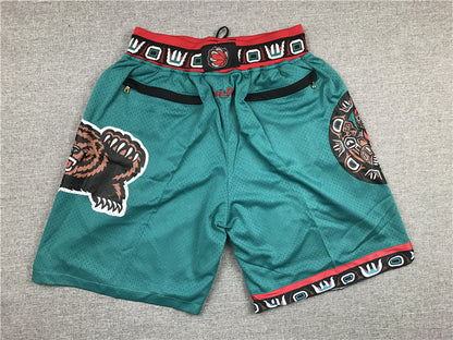 Men's Memphis Grizzlies 1995-96 Green Hardwood Classics Basketball Shorts1