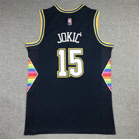 Men's Denver Nuggets Nikola Jokic Navy 2021/22 Swingman Jersey1 - City Edition