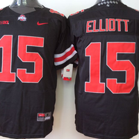 Men's Ohio State Buckeyes Ezekiel Elliott #15 Black Player Game Jersey