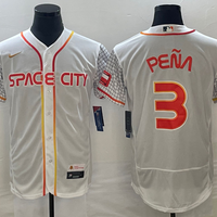 Men's Houston Astros Jeremy Pena #3 White City Connect Replica Player Jersey1