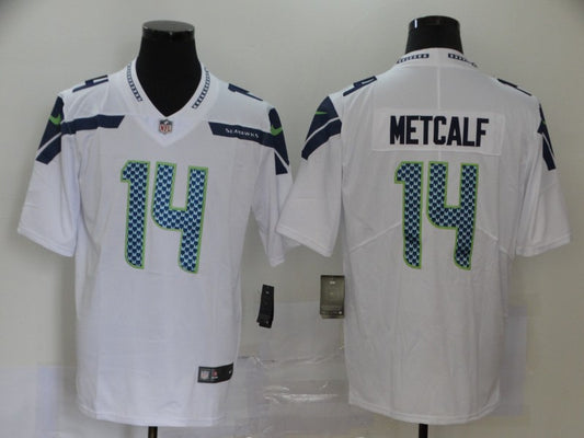Men's Seattle Seahawks DK Metcalf #14 White Game Jersey1