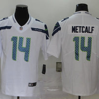 Men's Seattle Seahawks DK Metcalf #14 White Game Jersey