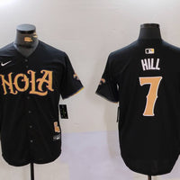 Men's New Orleans Saints Taysom Hill #7 Black Player Game Jersey1