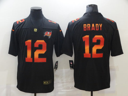 Men's Tampa Bay Buccaneers #12 Tom Brady Black Alternate Game Jersey1