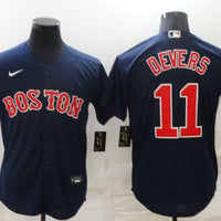 Men's Boston Red Sox Rafael Devers #11 Navy Replica Baseball Jersey1