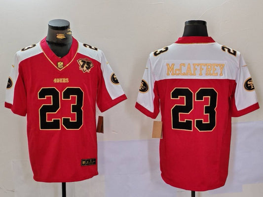 Men's San Francisco 49ers Christian McCaffrey #23 Red Alternate Player Jersey1