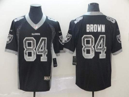 Men's Las Vegas Raiders #84 Antonio Brown Black Game Jersey1