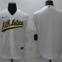 Men's Oakland Athletics White Home Replica Blank Jersey1