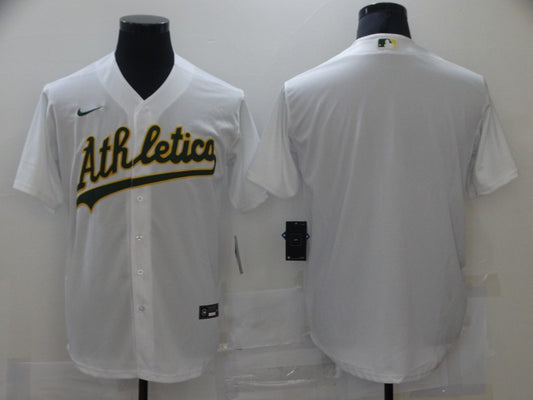 Men's Oakland Athletics White Home Replica Blank Jersey1
