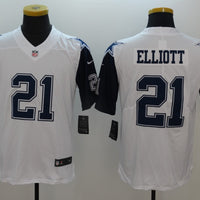 Men's Dallas Cowboys Ezekiel Elliott #21 White Game Jersey1