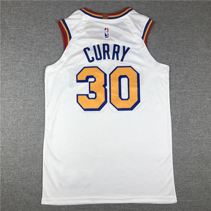 Men's Golden State Warriors Stephen Curry #30 White Classic Player Jersey1
