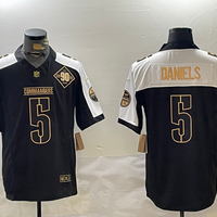Men's Washington Commanders Jayden Daniels #5 Black Game Player Jersey1