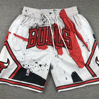 Men's Chicago Bulls White Swingman Pocket Shorts1