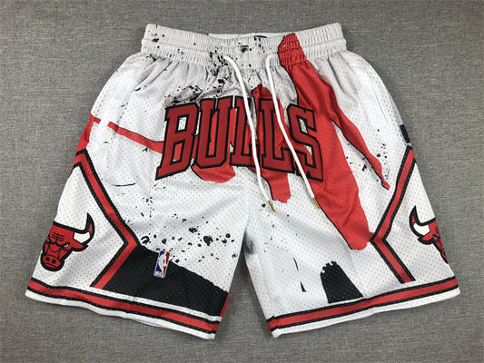 Men's Chicago Bulls White Swingman Pocket Shorts1