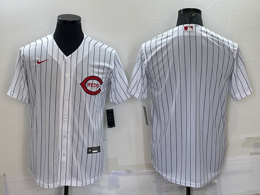 Men's Cincinnati Reds White 2022 MLB at Field of Dreams Game Authentic Blank Jersey1