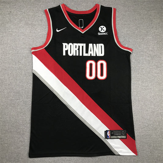 Men's Portland Trail Blazers Scoot Henderson #00 Black 2023 NBA Draft Swingman Jersey1 - Icon Edition
