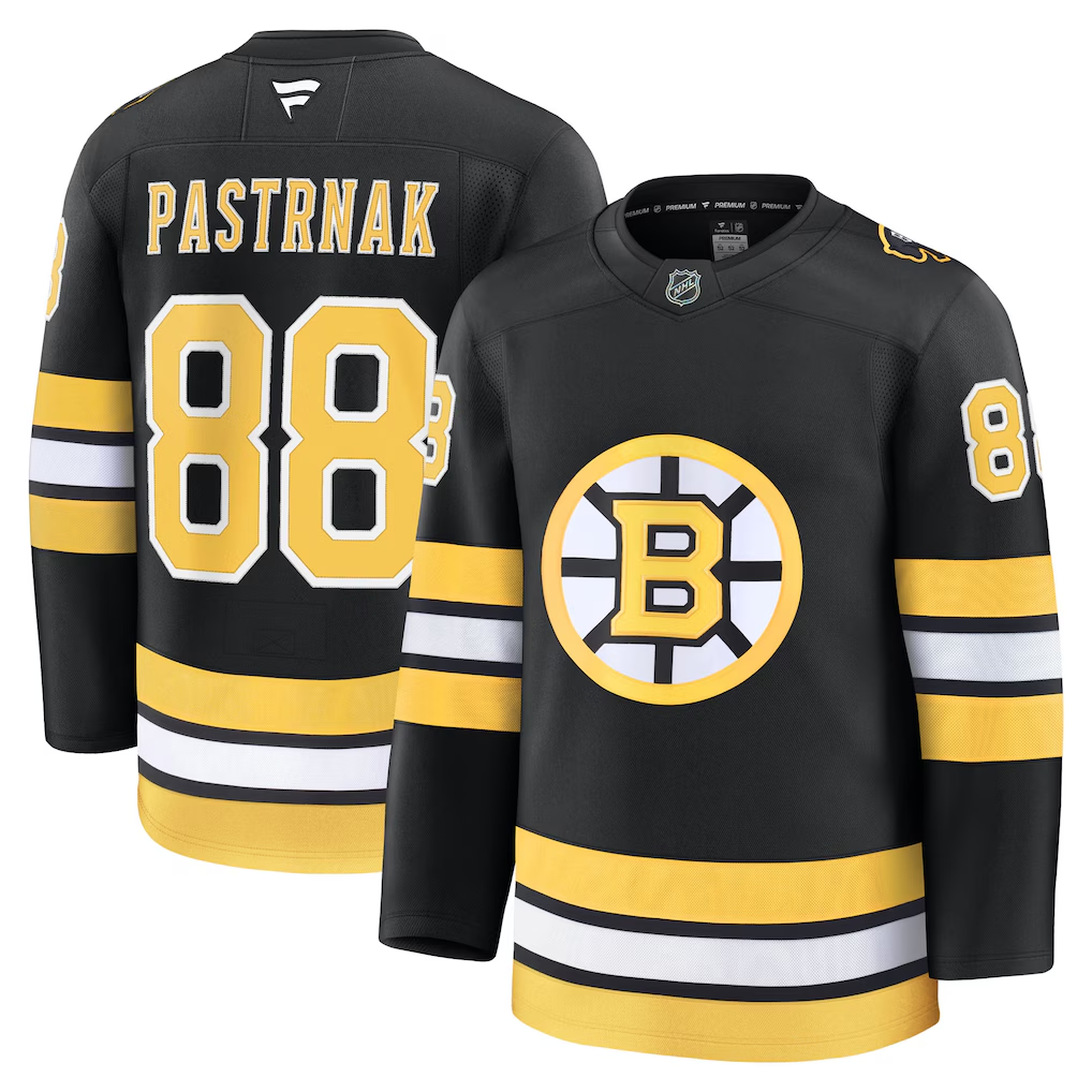 Men's Boston Bruins David Pastrnak #88 Fanatics Black Home Premium Player Jersey