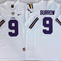 Men's LSU Tigers Joe Burrow #9 White Player Game Jersey