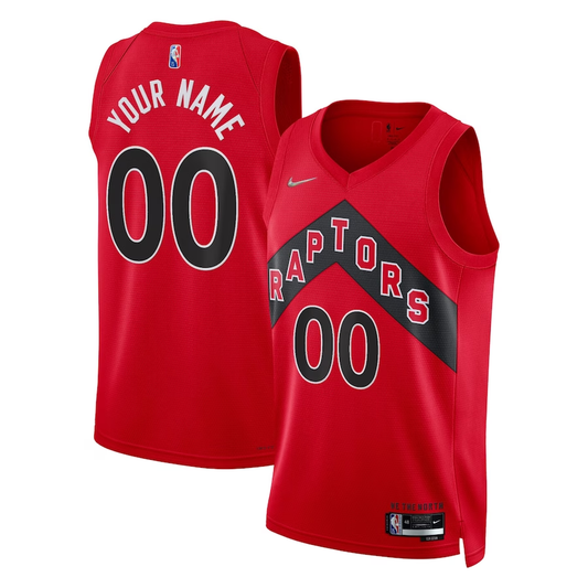 Men's Toronto Raptors Red 2021/22 Diamond Swingman Custom Jersey1 - Icon Edition