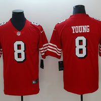 Men's San Francisco 49ers Steve Young #8 Red Game Player Jersey2