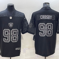 Men's Las Vegas Raiders Maxx Crosby #98 Black RFLCTV Limited Jersey1