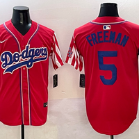 Men's Los Angeles Dodgers Freddie Freeman #5 Red Player Jersey