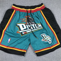 Men's Detroit Pistons Green Basketball Shorts1