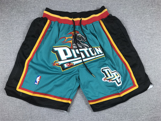 Men's Detroit Pistons Green Basketball Shorts1