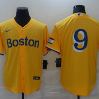 Men's Boston Red Sox Ted Williams #9 Gold City Connect Replica Player Jersey1