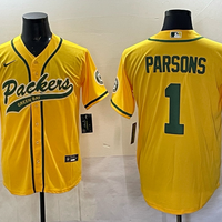 Men's Green Bay Packers Micah Parsons #1 Yellow Game Jersey