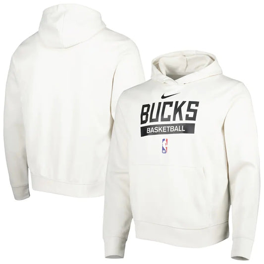 Men's Milwaukee Bucks 2022/23 Spotlight On-Court Practice Performance Pullover Hoodie
