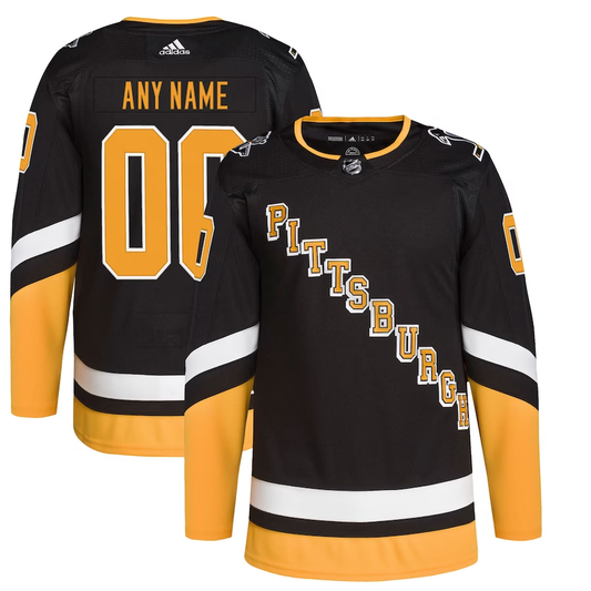 Men's Pittsburgh Penguins Fanatics Branded Black Custom Jersey1