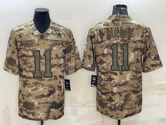 Men's Dallas Cowboys Micah Parsons #11 Camouflage Game Jersey1