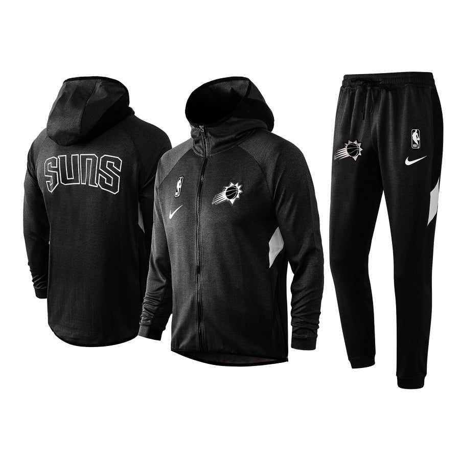 Men's Phoenix Suns Black 2019/20 Showtime Full-Zip Therma Flex Performance Hoodie