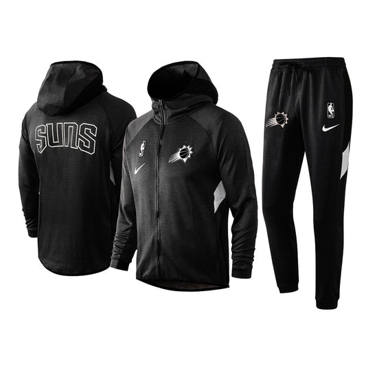 Men's Phoenix Suns Black 2019/20 Showtime Full-Zip Therma Flex Performance Hoodie