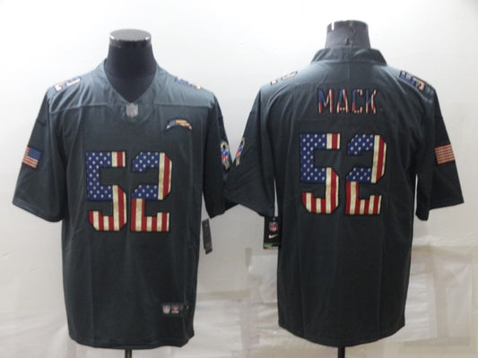 Men's Los Angeles Chargers Khalil Mack #52 Black Game Player Jersey1
