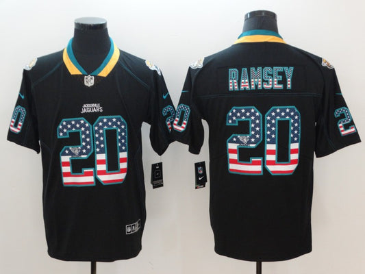 Men's Jacksonville Jaguars Jalen Ramsey #20 Black Player Game Jersey1