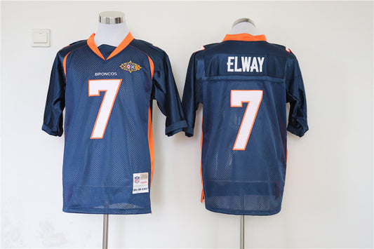 Men's Denver Broncos John Elway Mitchell & Ness Navy Legacy Replica Jersey1