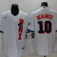 Men's Philadelphia Phillies J.T. Realmuto #10 White All Star Player Jersey1