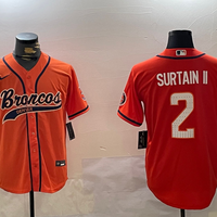 Men's Denver Broncos Patrick Surtain II #2 Orange Player Jersey1