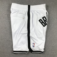 Men's Brooklyn Nets White Pocket Shorts1