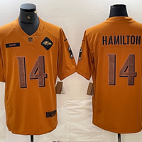 Men's Baltimore Ravens Kyle Hamilton #14 Brown 2023 Salute To Service Limited Jersey1