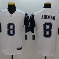 Men's Dallas Cowboys Troy Aikman #8 White Game Player Jersey1