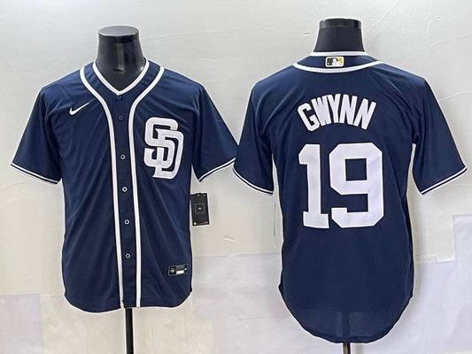 Men's San Diego Padres Tony Gwynn #19 Navy Limited Player Jersey