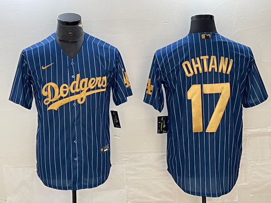 Men's Los Angeles Dodgers Shohei Ohtani #17 Royal Replica Team Jersey1