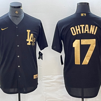 Men's Los Angeles Dodgers Shohei Ohtani #17 Black Alternate Limited Player Jersey1
