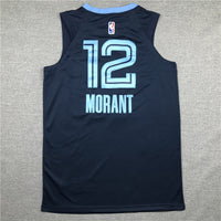 Men's Memphis Grizzlies Ja Morant #12 Navy Replica Fast Break Jersey1