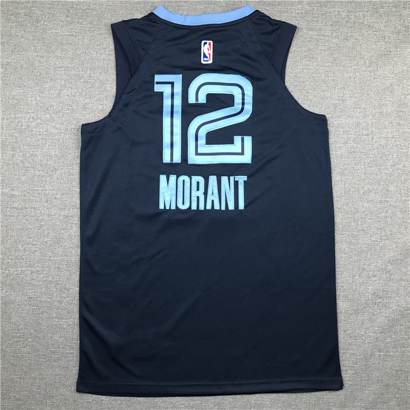 Men's Memphis Grizzlies Ja Morant #12 Navy Replica Fast Break Jersey1