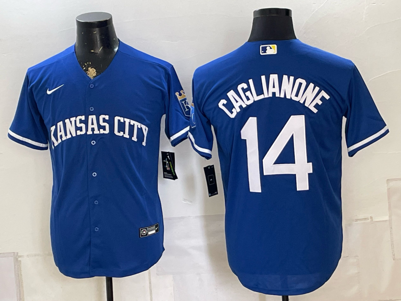 Men's Kansas City Royals Jac Caglianone #14 Royal Limited Player Jersey